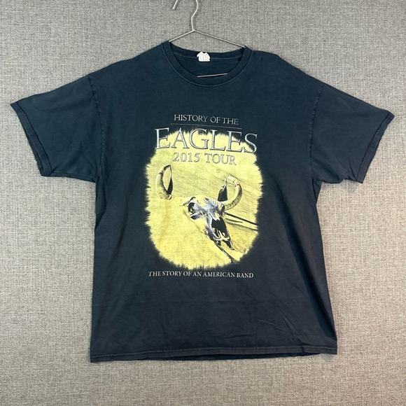 Eagles History Tour 2015 T-Shirt Graphic Band Tee XL Fruit of the Loom - Picture 1 of 8